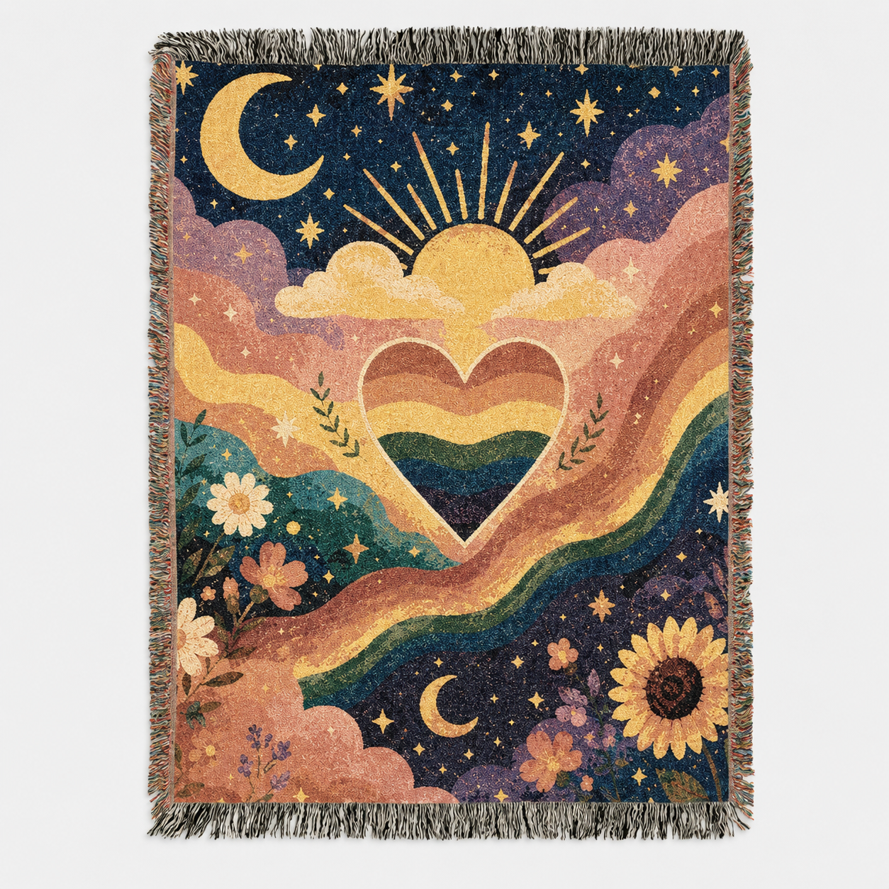 Rainbow horizon Blanket