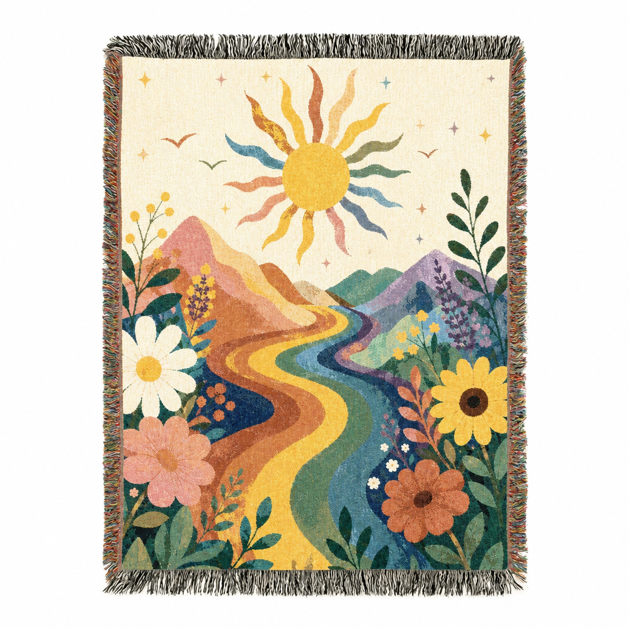 Rainbow horizon Blanket